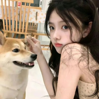 穿风信子蓝的少女